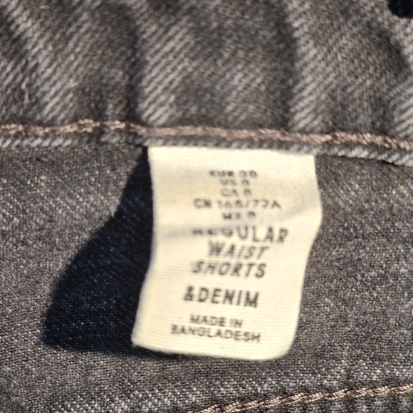 Black Denim Shorts - Picture 3 of 5